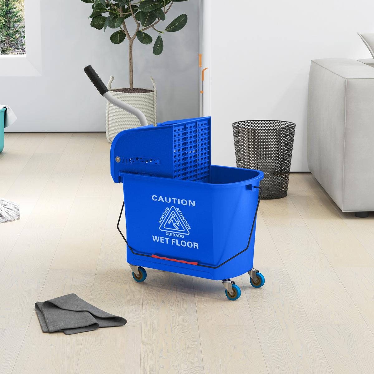 PUTZWAGEN Kunststoff Blau - Blau, Kunststoff (27/70.5/60cm) - HOMCOM