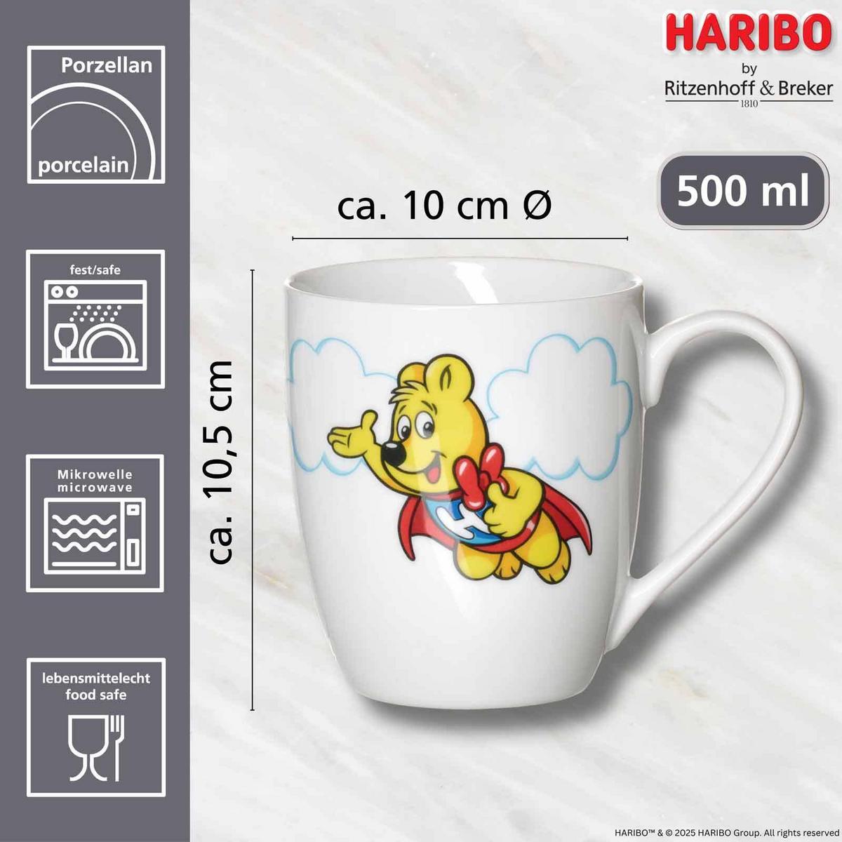 BECHER CLOUDS Haribo bunt 500 ml 6er Set - Multicolor, Keramik (0.5L) - Ritzenhoff Breker