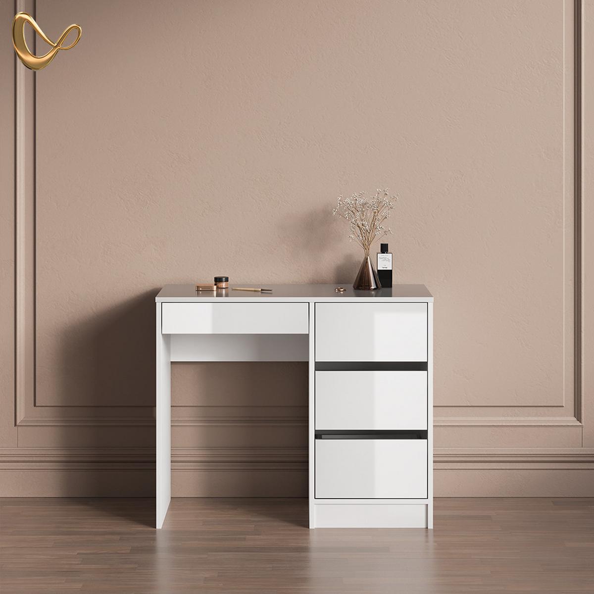 SCHMINKTISCH Imola Weiß 90 cm ohne Spiegel - Weiß, Holzwerkstoff (40/90/75cm) - Livinity®