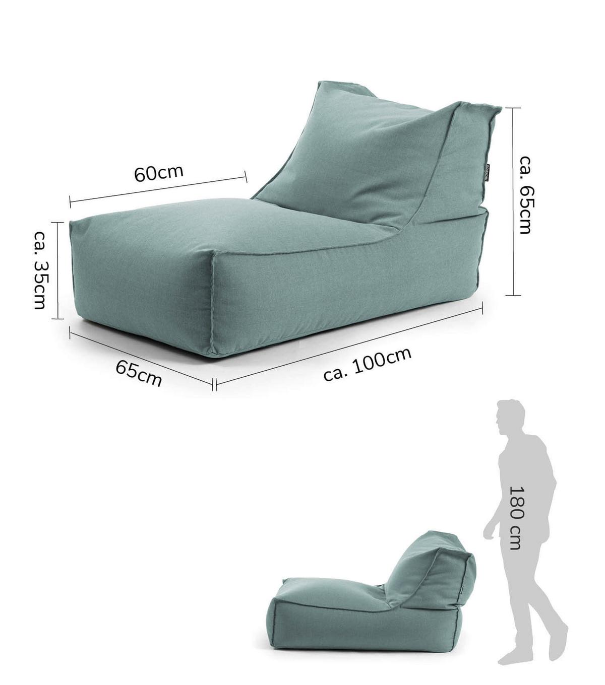 OUTDOOR SITZSACK Der Sundowner - Blau, Textil (60/65/95cm) - Mokebo