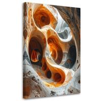 LEINWANDBILD 3D und geometrisch 40x60cm - Orange, Textil (40/60cm) - Feeby