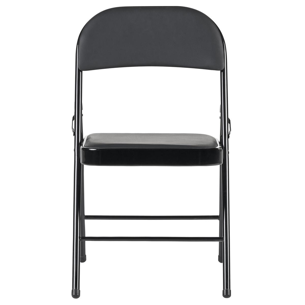 KLAPPSTUHL 4er-Set Metall Schwarz Shasta - Schwarz, Metall (45/77/47cm) - Beliani