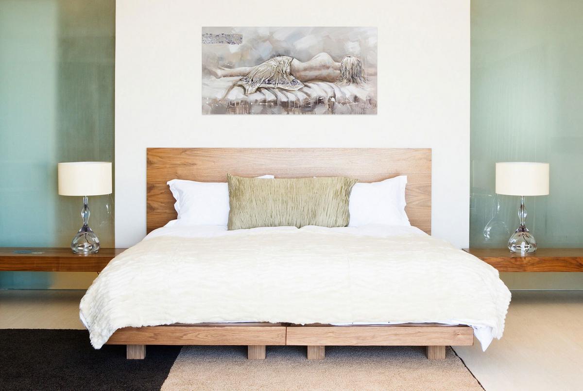 ÖLGEMÄLDE 120/60 cm - Beige, Holz/Textil (120/60cm) - KUNSTLOFT
