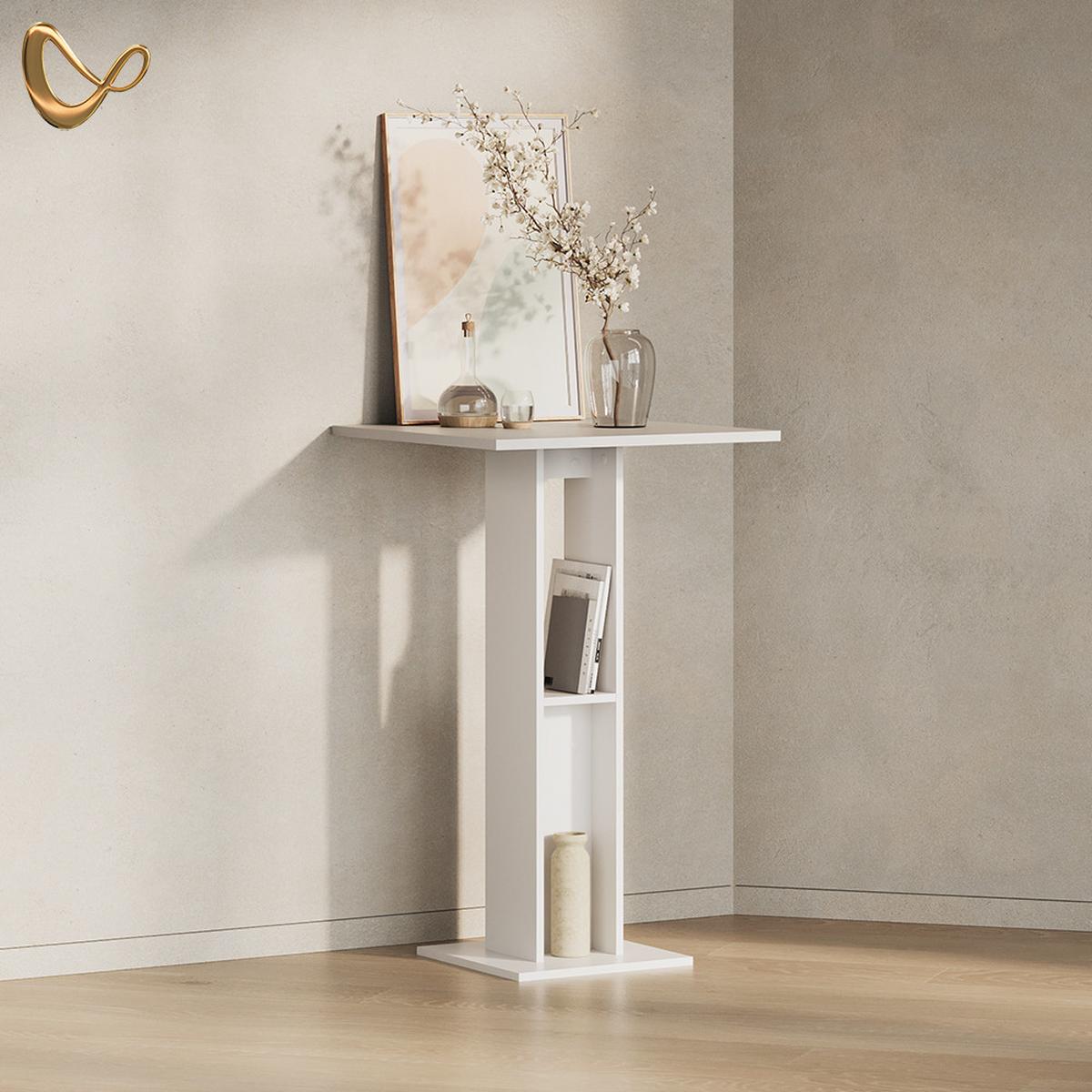 BARTISCH Regusa Weiß 65 x 65 cm - Weiß, Holzwerkstoff (65/65/106cm) - Livinity®
