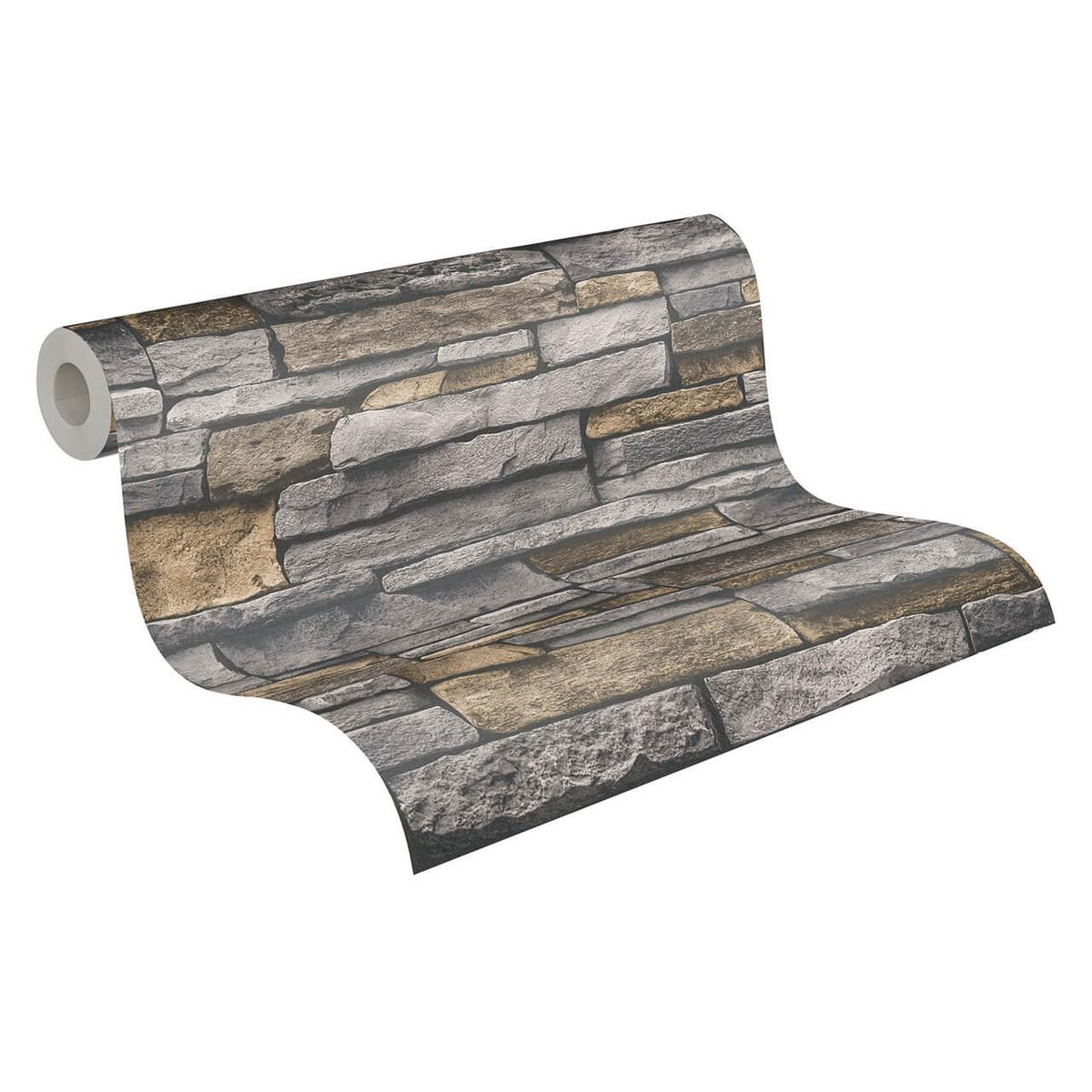 VLIESTAPETE Grau 53/1005 cm - Gelb, Textil (53/1cm) - KUNSTLOFT