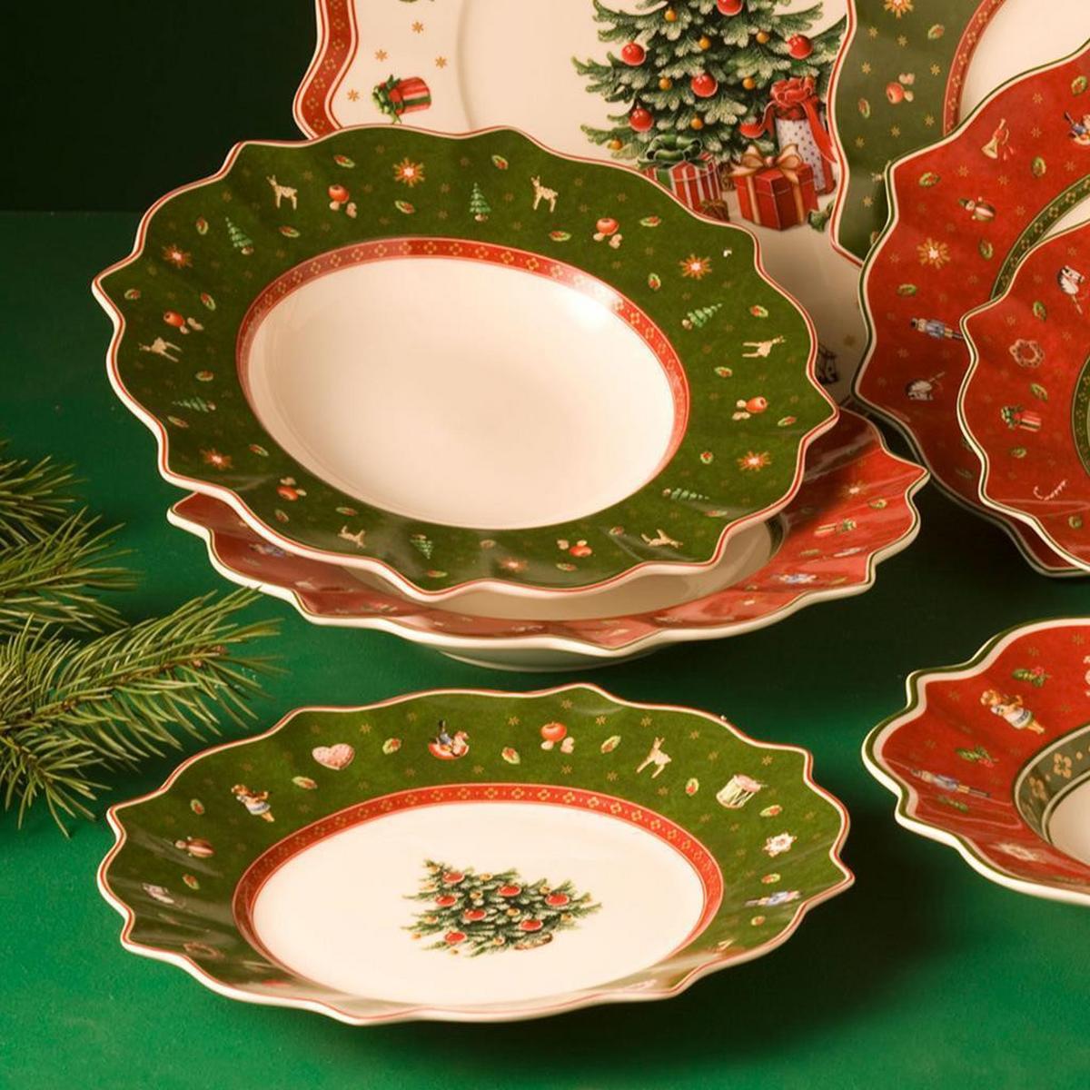 FRÜHSTÜCKS-SET Toy's Delight grün-weiß 6-tlg. - Weiß/Grün, Keramik (2/2/2cm) - Villeroy & Boch