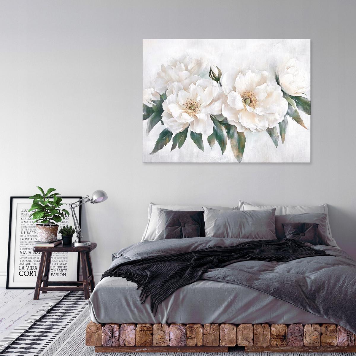 BILDER Abstrakt Blumen Wohnzimmer 120x80 - Multicolor, Holzwerkstoff (120/80cm) - Wallarena