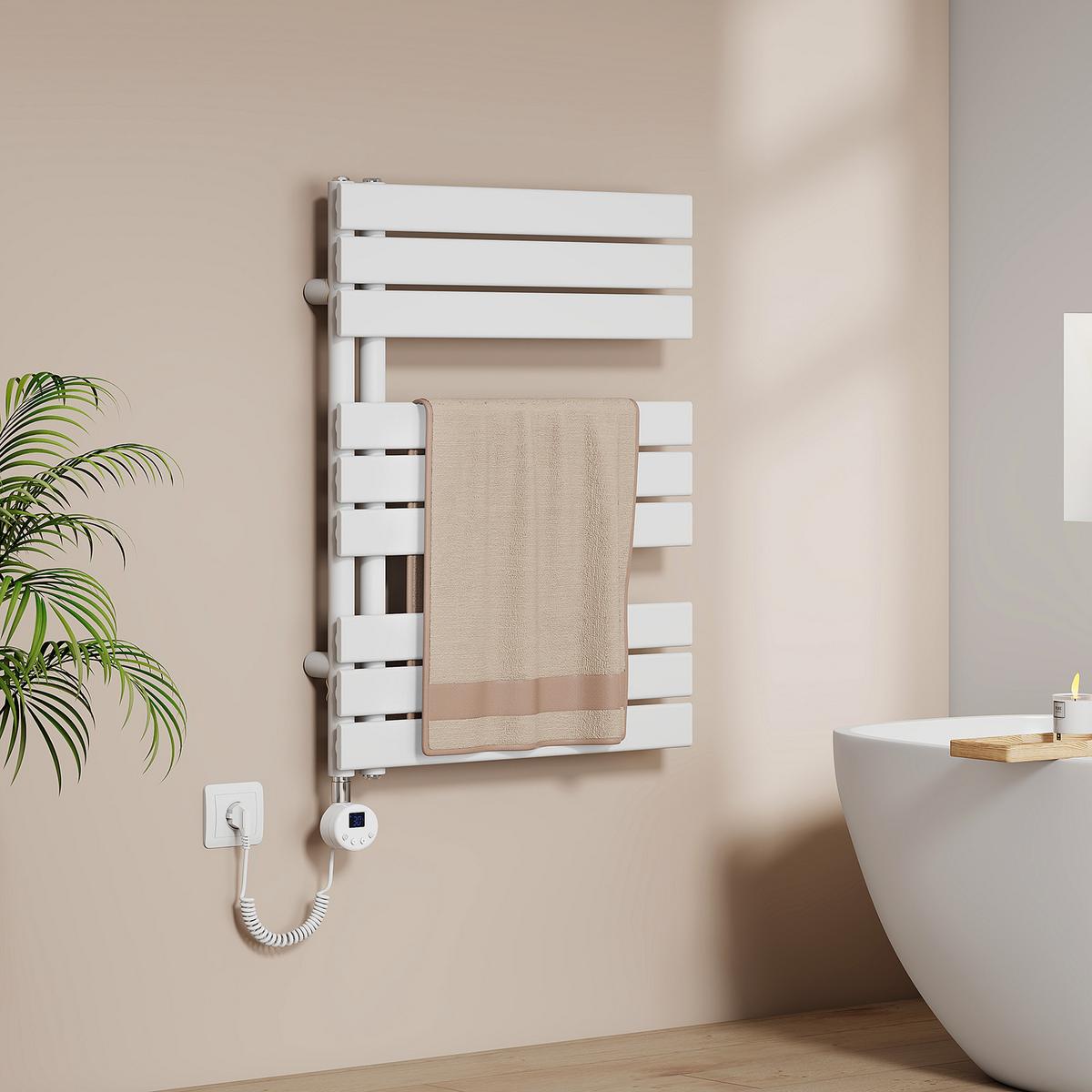 HEIZKÖRPER Elektrisch mit Thermostat Weiß 75/60 cm - Weiß, Metall (60/76.2/5.9cm) - EMKE