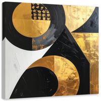 LEINWANDBILD 3D und geometrisch 50x50cm - Goldfarben, Textil (50/50cm) - Feeby