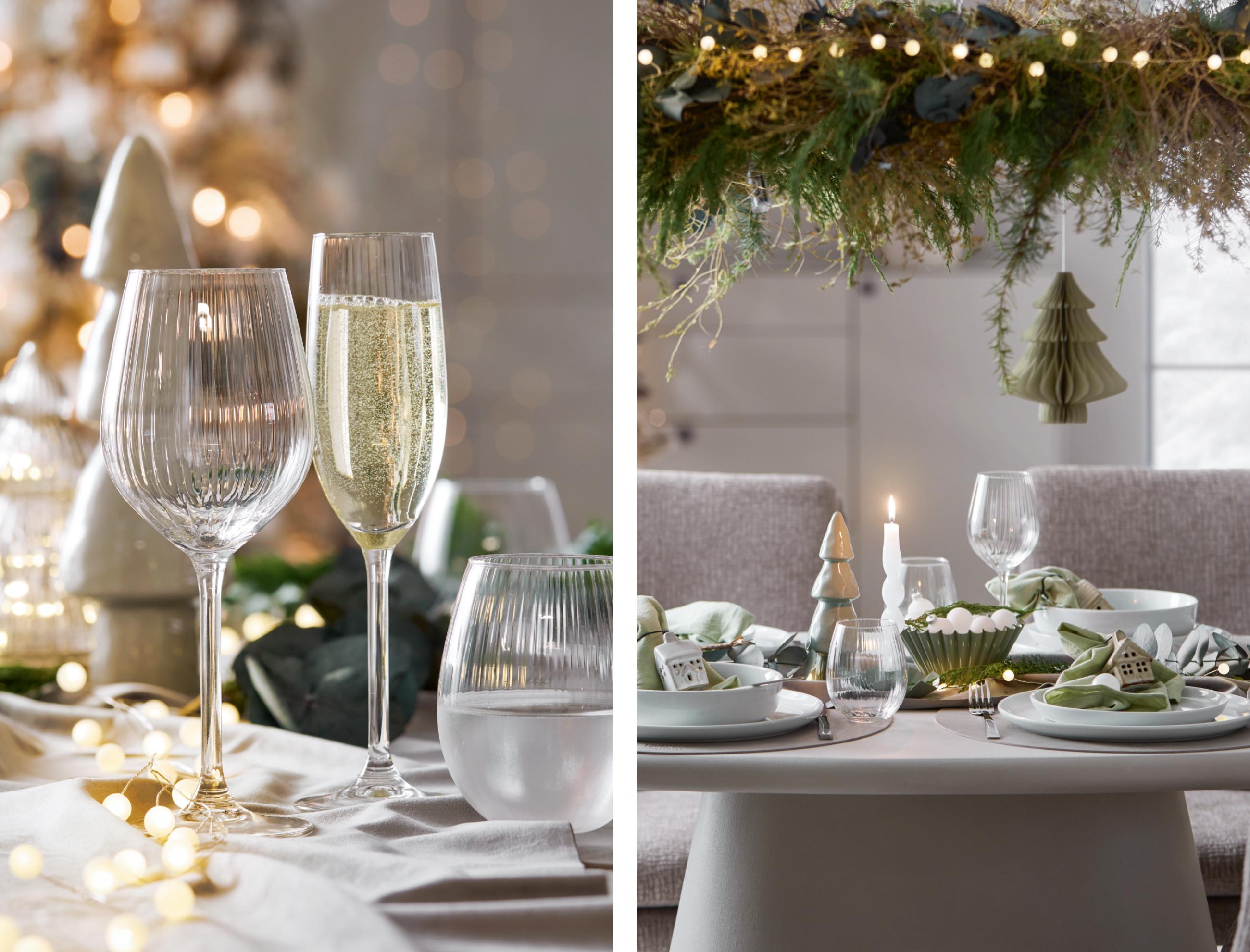 Speisezimmer im Frosty Winter Stil, Eleganz in Eisblau & Silber 