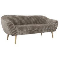 3-SITZER-SOFA PIRS - Hellbraun Cord - Holzbeine - Hellbraun/Buchefarben, Holzwerkstoff/Textil (180/75/74cm) - MKS