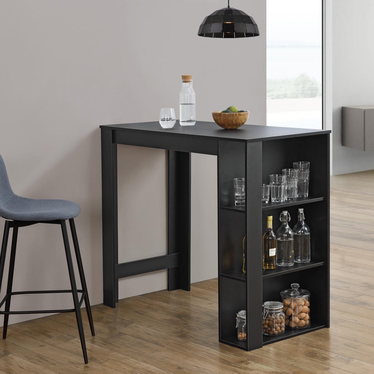 BARTISCH Danderyd - Schwarz, Holzwerkstoff (60/120/105.5cm) - [en.casa]