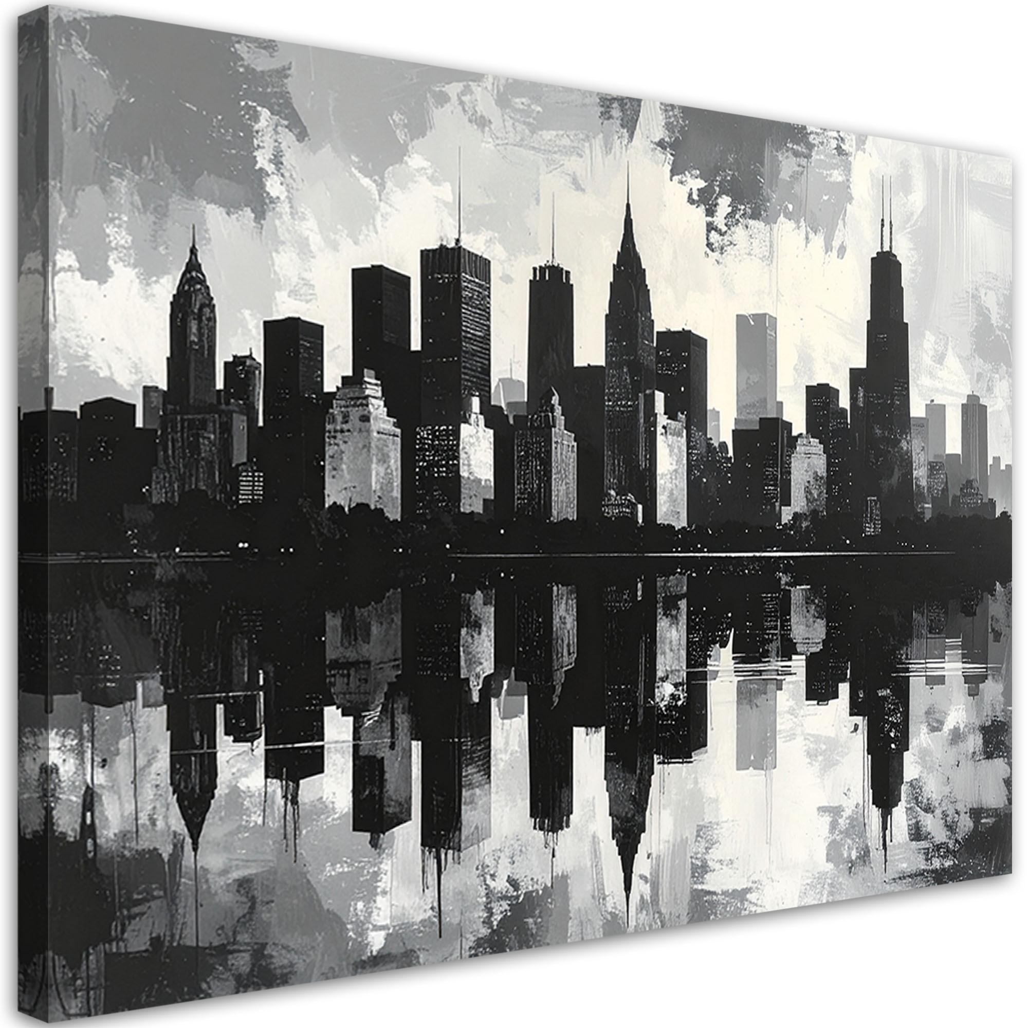 LEINWANDBILD Städte & Architektur 45x30cm - Schwarz, Textil (45/30cm) - Feeby