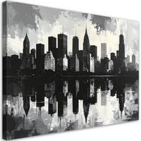 LEINWANDBILD Städte & Architektur 45x30cm - Schwarz, Textil (45/30cm) - Feeby