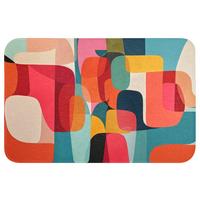 WC-VORLEGER Formen - Bunt - Abstrakt - Flugzeuge Toilettenvorleger 60x40 cm - Multicolor, Textil (60/1cm) - OnlyWow