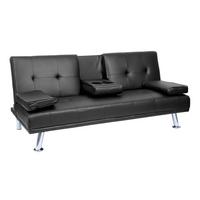 3ER-SOFA Schwarz - Schwarz, Textil (166/77/81cm) - MCW