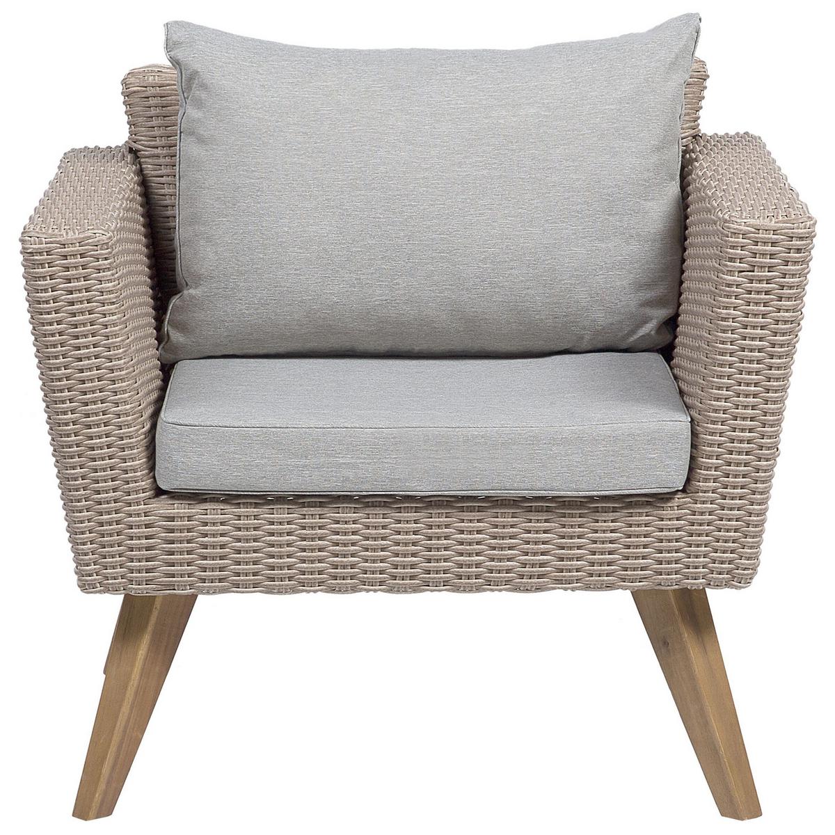LOUNGE SET-5-Sitzer beige Vittoria - Beige, Kunststoff - Beliani