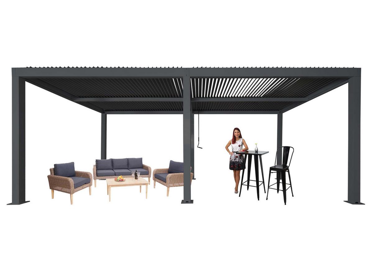 PERGOLA Anthrazit - Anthrazit, Metall (595/220/300cm) - MCW
