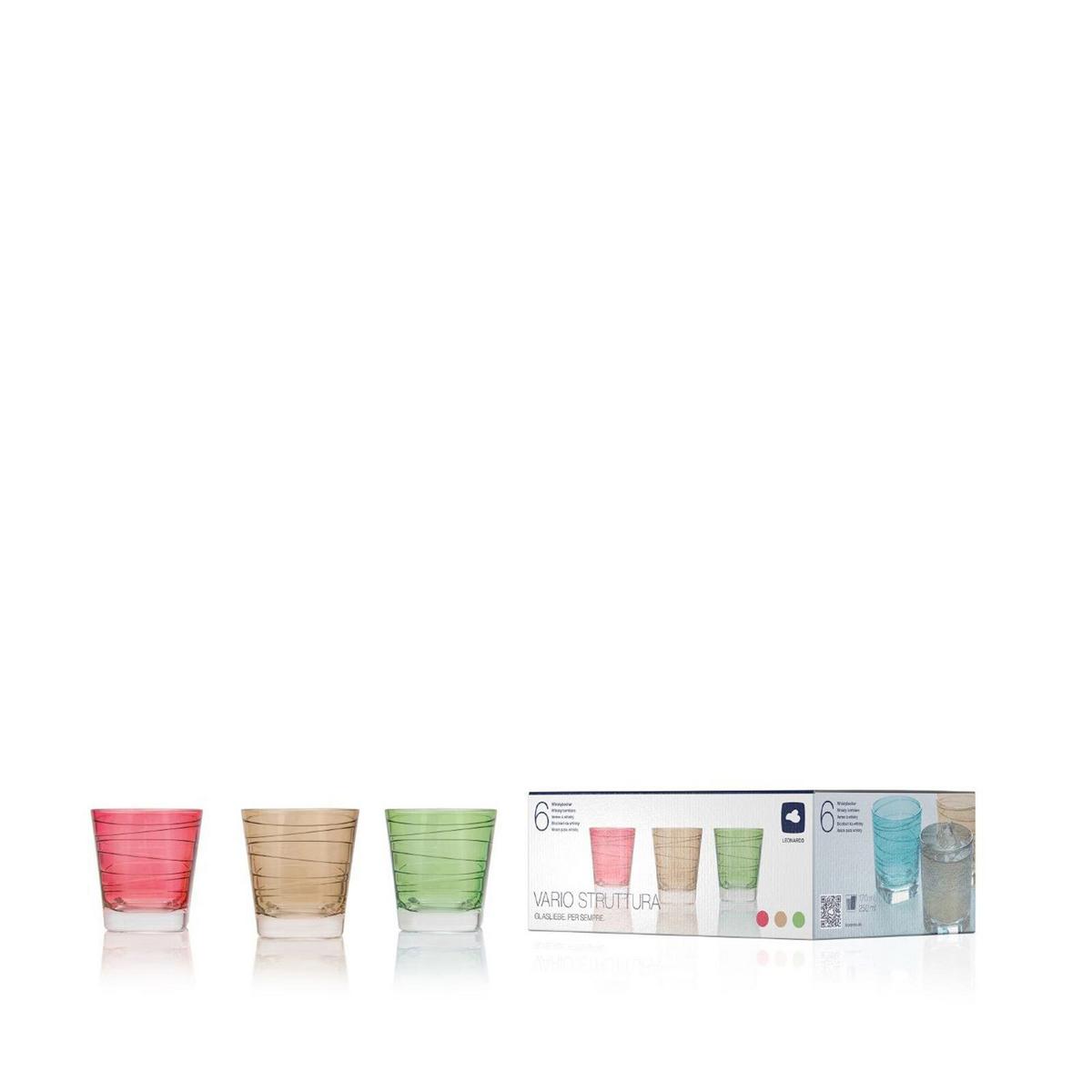 TRINKGLÄSER Vario bunt 250 ml 6er Set - Multicolor, Glas (0.25L) - Leonardo Living