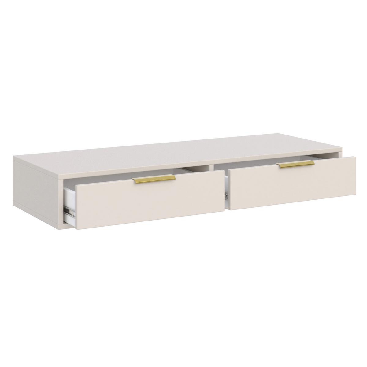 SCHMINKTISCH Vena Kaschmir 110 cm - Kaschmir/Goldfarben, Holzwerkstoff/Kunststoff (110/17/40cm) - Selsey