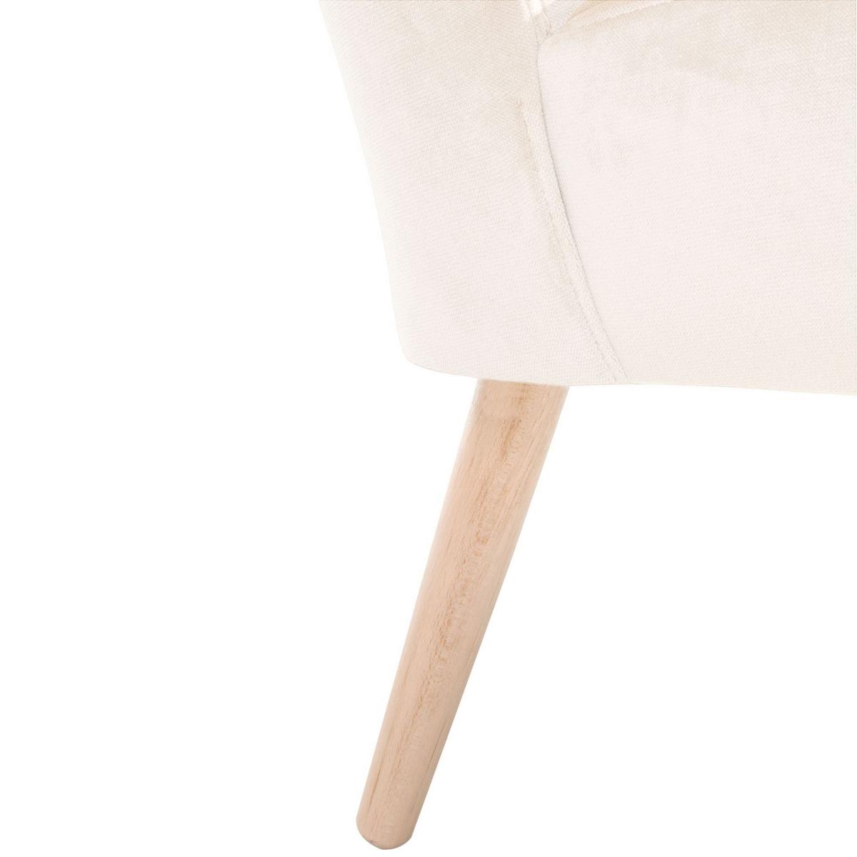 SESSEL Kassi Bezug Samtvelours Buche natur / creme - Weiß, Kunststoff (69/80/68cm) - 58aufmkessel