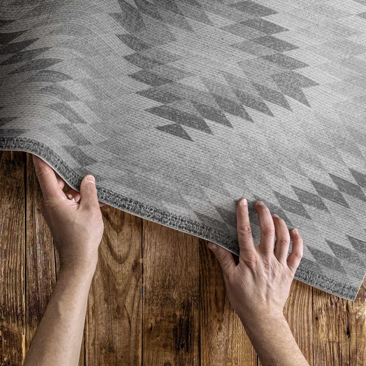 TEPPICH 80x120 cm Türkisches Dekor Stoffoptik - Hellgrau, Kunststoff (80/120cm) - Wallfluent