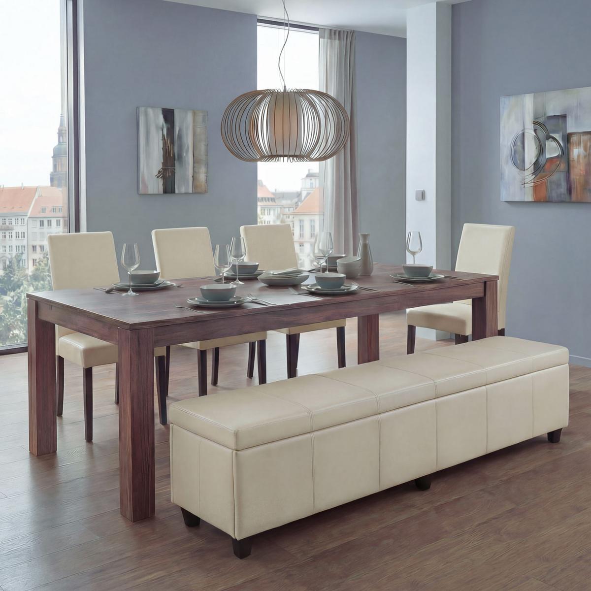 GARNITUR XXL White 5-teilig-Set - Weiß, Textil (48/90/56cm) - MCW