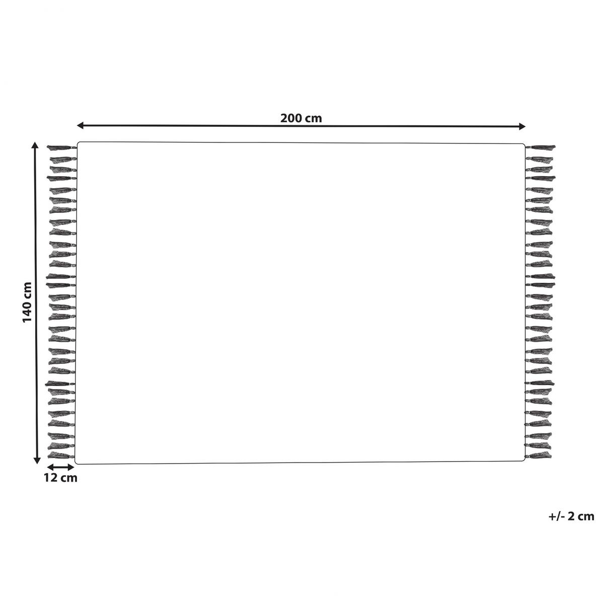 OUTDOOR-TEPPICH BademlII 200/140 cm - Grau, Kunststoff (140/200cm) - Beliani