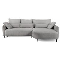 ECKSOFA Oblivio Grau Chenille - Schwarz/Grau, Textil/Metall (285/200cm) - Selsey