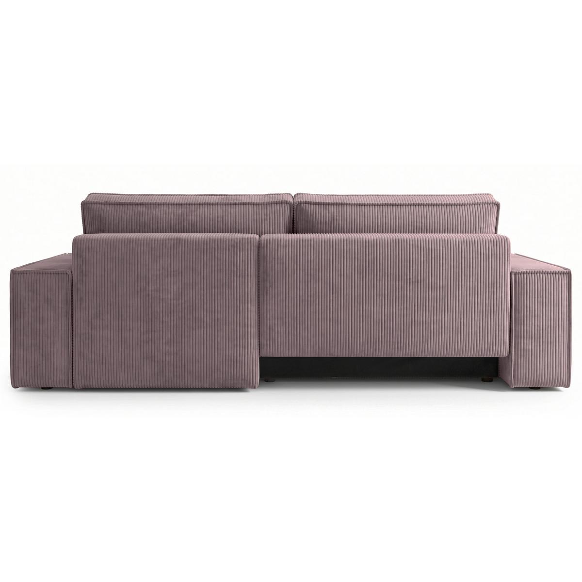 ECKSOFA Farese Mini mit Cordbezug Mauve, rechts - Flieder/Schwarz, Textil (167/240cm) - Selsey