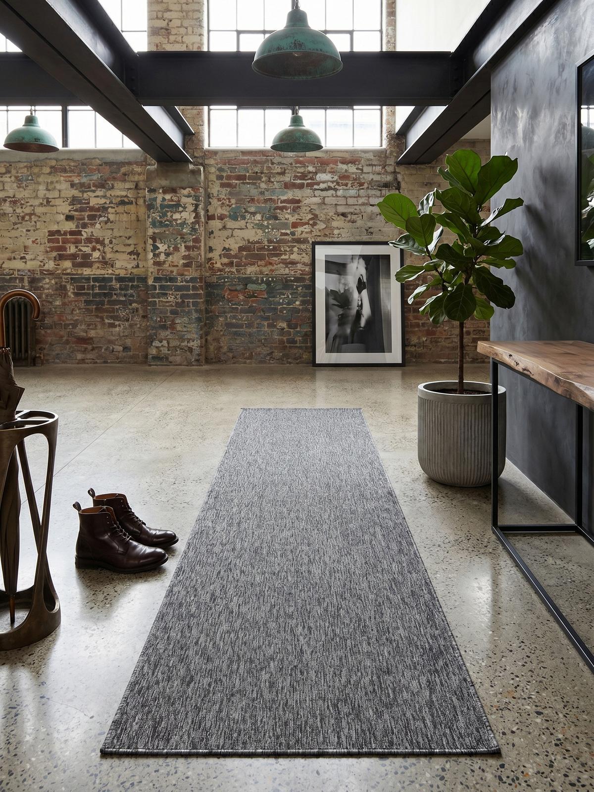 KURZFLORTEPPICH AMMER, einfarbig, Grau, 80 x 250 cm - Grau, Textil (250/80cm) - KADIMA DESIGN