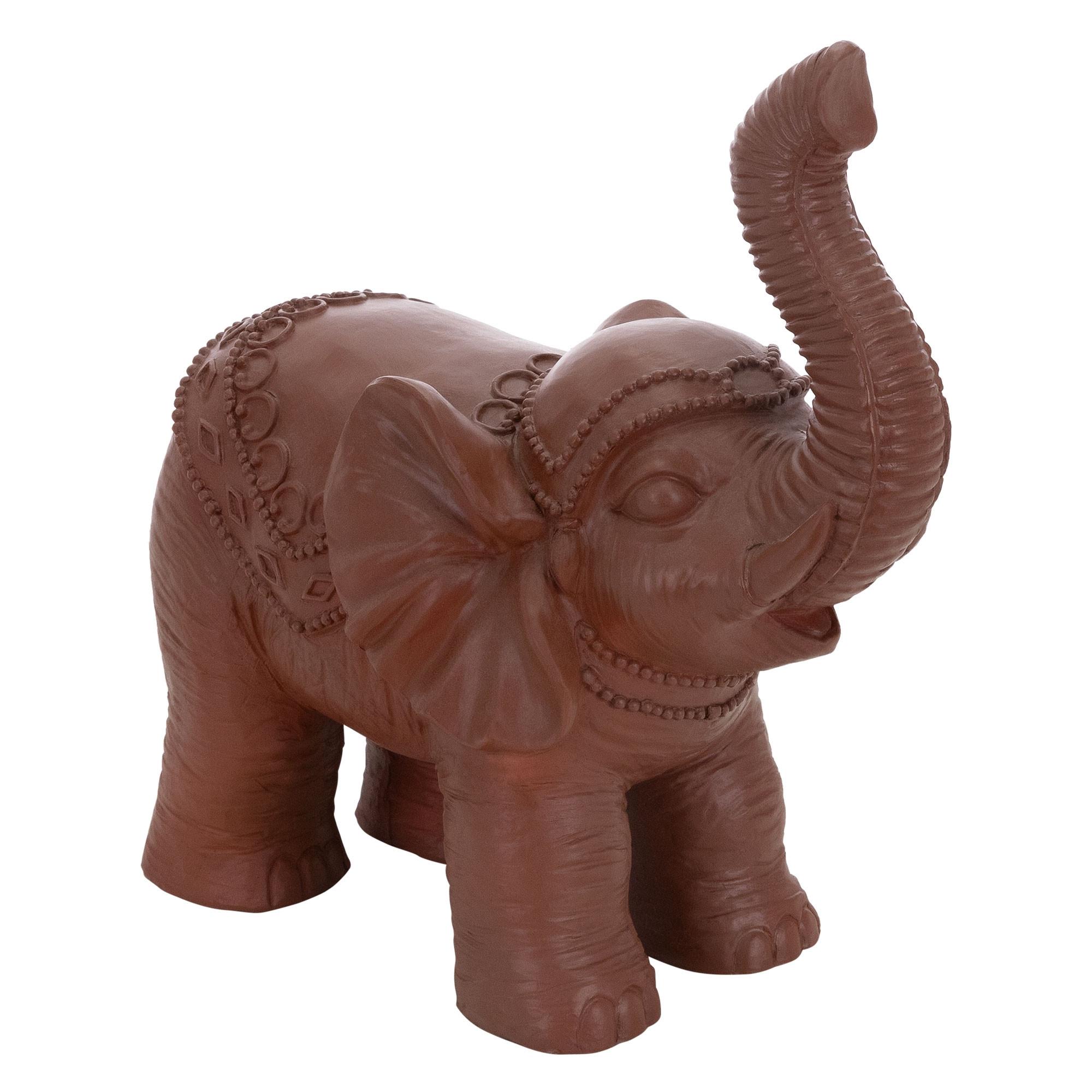 DEKO ELEFANT Figur Braun 36x19x39 cm aus Kunststoff - Braun, Keramik (19/39/36cm) - ML-DESIGN