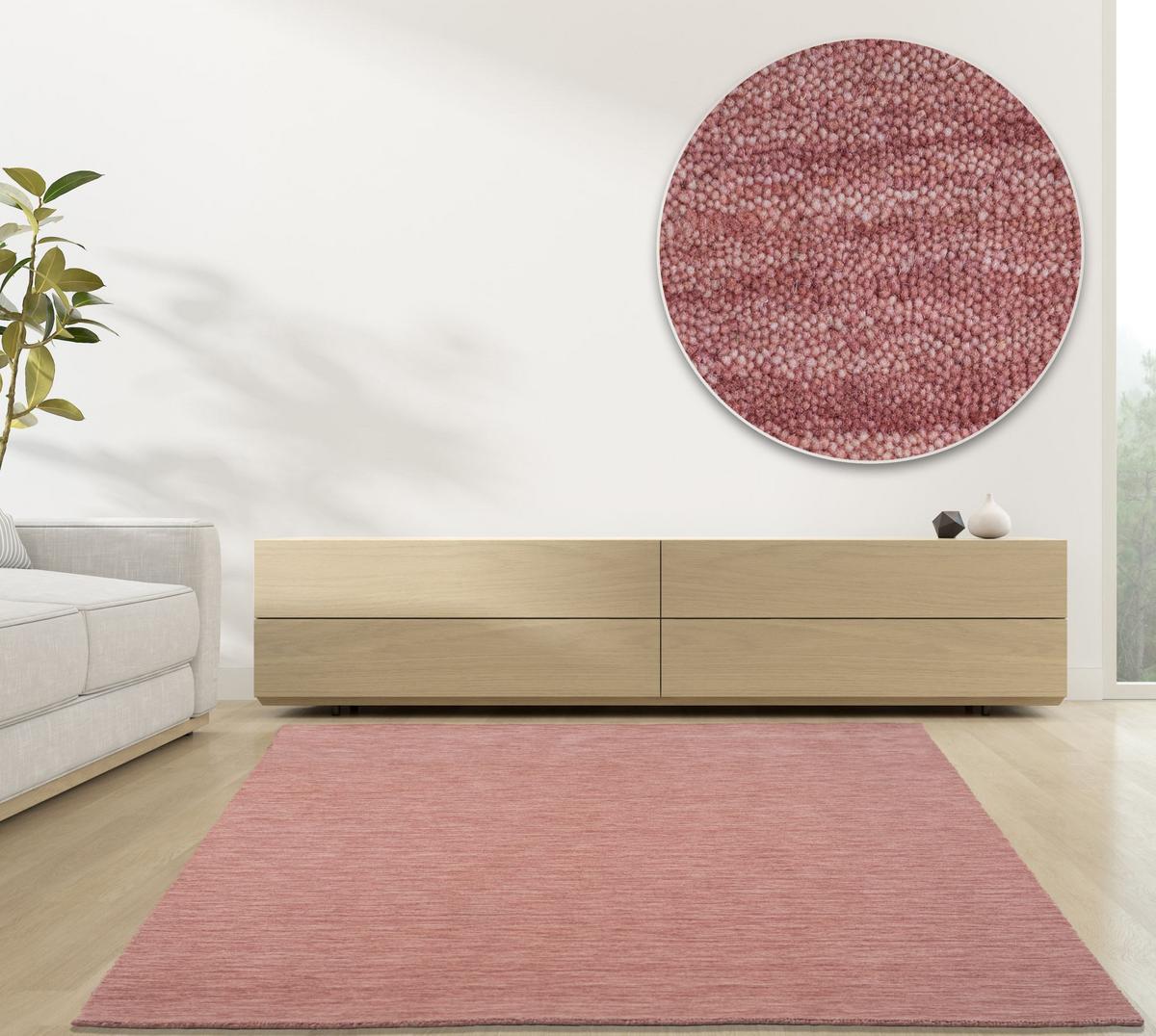 WEBTEPPICH Luxus Designerteppich 195x295 cm - Rosa, Textil (195/295cm) - Rug and Roll