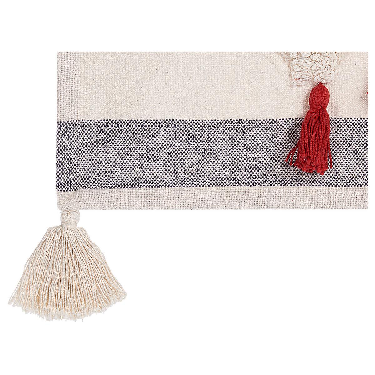 DECKE Weiß Namtar 125/150 cm - Weiß, Naturmaterialien/Textil (125/150cm) - Beliani