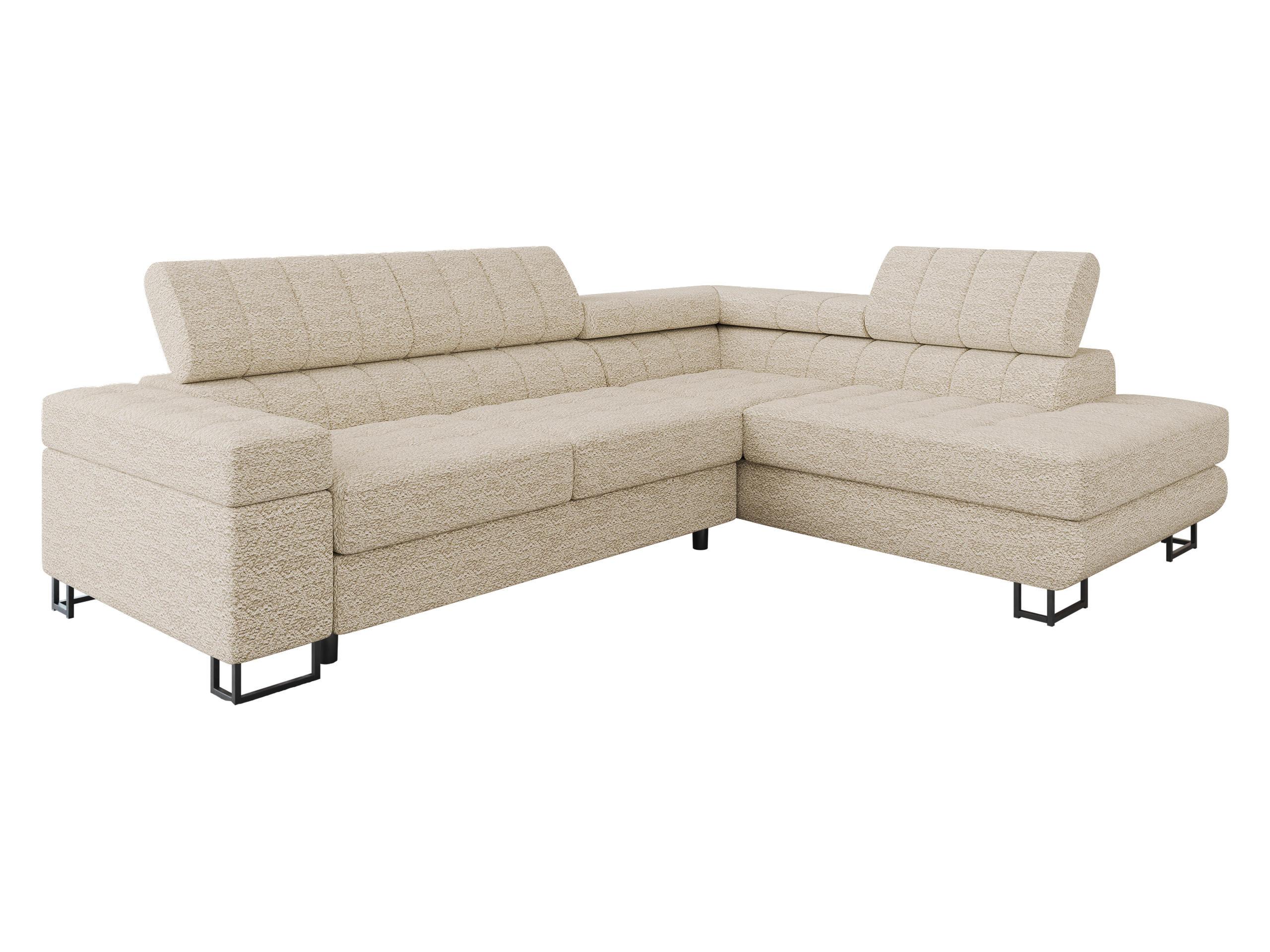 ECKSOFA Laris Premium, Seite: Rechts - Beige/Schwarz, Holz/Textil (203/271cm) - MIRJAN24