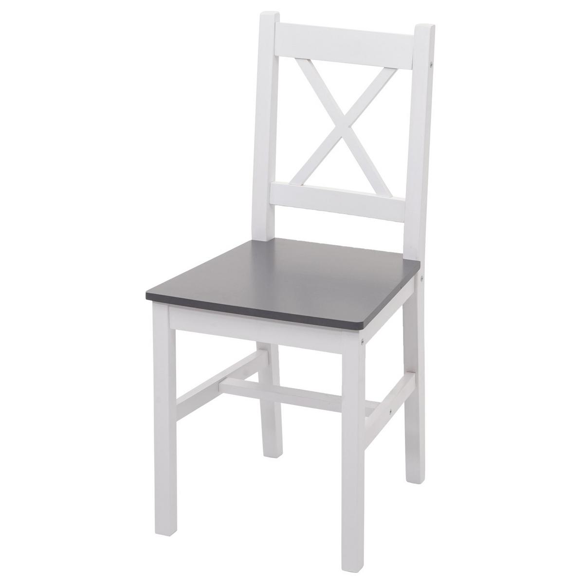 ESSZIMMER-SET Weiß, Grau - Weiß/Grau, Holz (108/86/64cm) - MCW