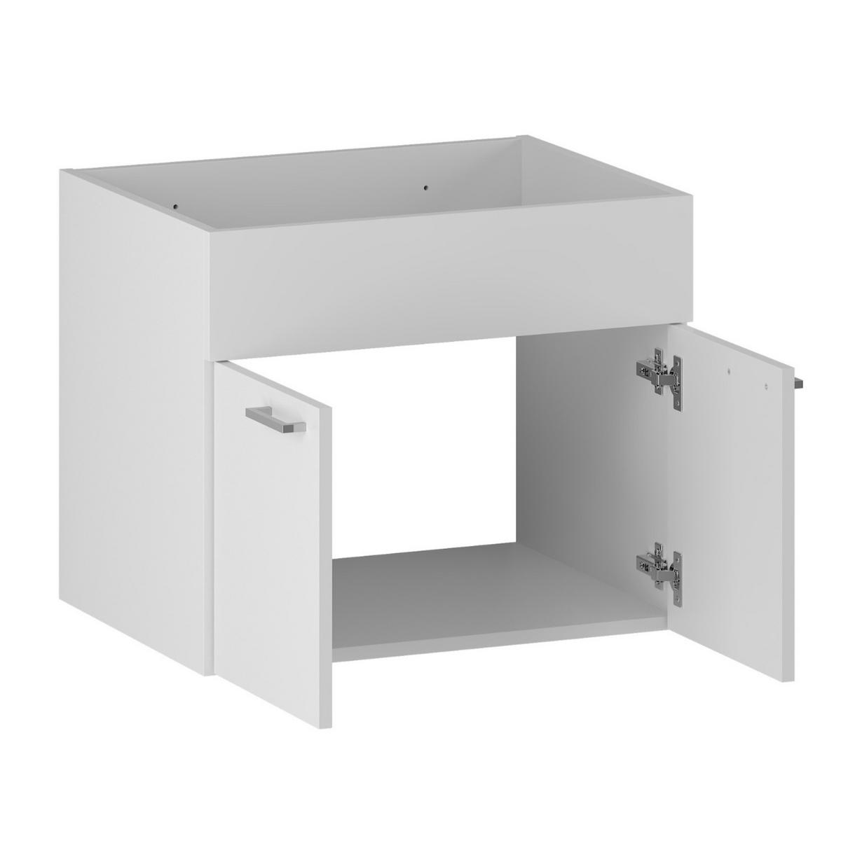 WASCHBECKENUNTERSCHRANK Colorado 2 Schubladen Weiß Matt - 60 x 46 x 52 cm - Weiß, Holz (60/52/46cm) - Badplaats