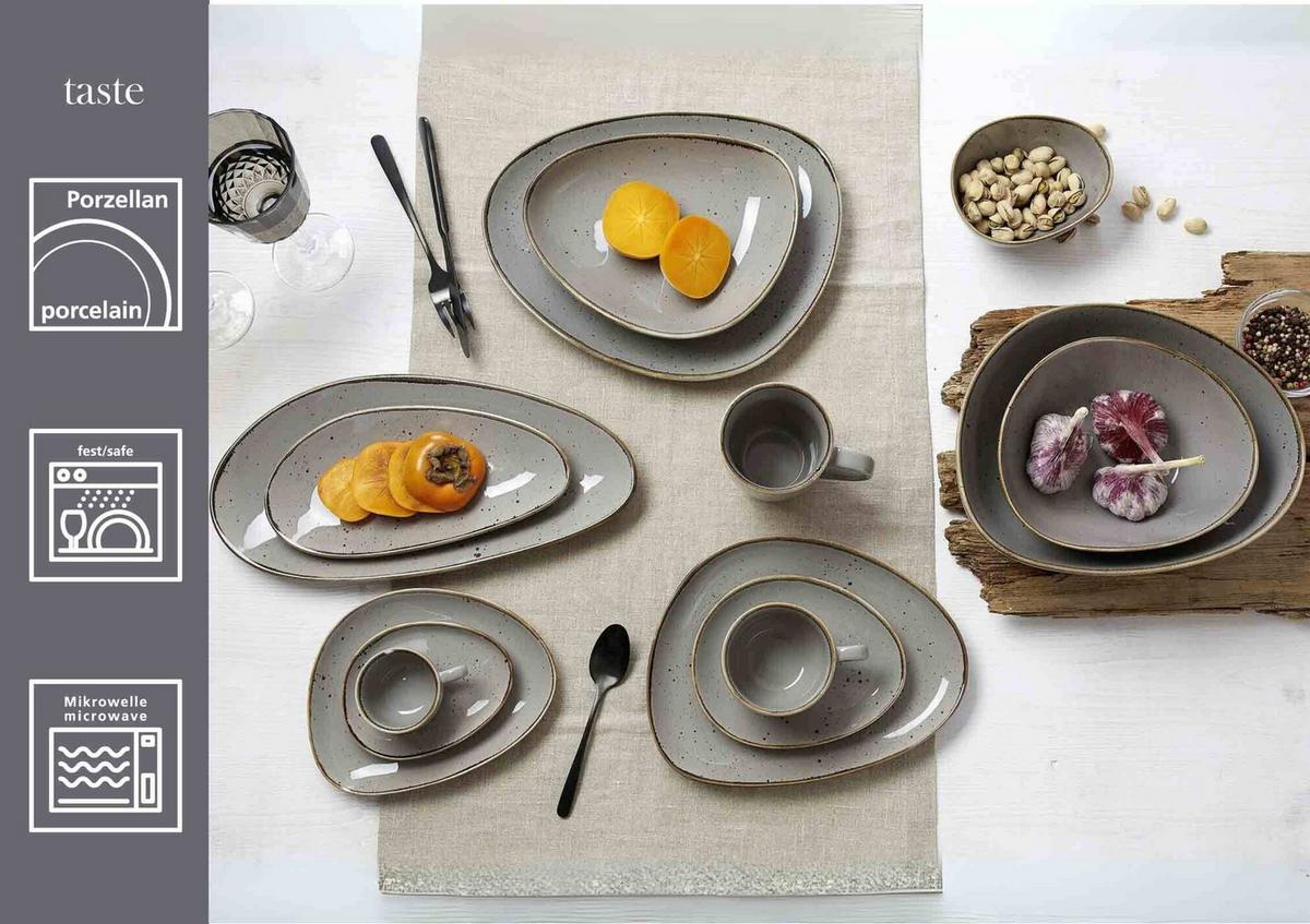 KAFFEEUNTERTASSEN Taste taupe 17 x 13,5 cm 6er Set - Taupe, Keramik (17/13.5/2cm) - Ritzenhoff Breker