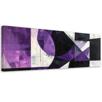 LEINWANDBILD 3D und geometrisch 90x30cm - Lila, Textil (90/30cm) - Feeby