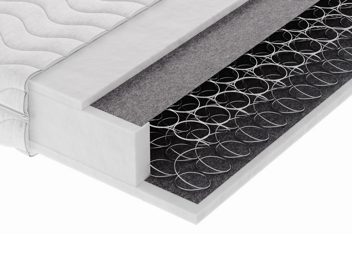FEDERKERNMATRATZE MIRELLE 80x200, H3, Höhe ca.: 17 cm - Weiß, Textil (80/200cm) - MASSENO