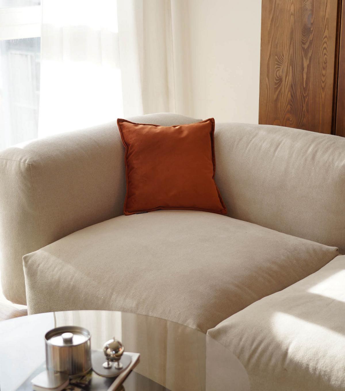 DEKOKISSEN SET Cuddle - Orange, Textil (45/45cm) - Mokebo