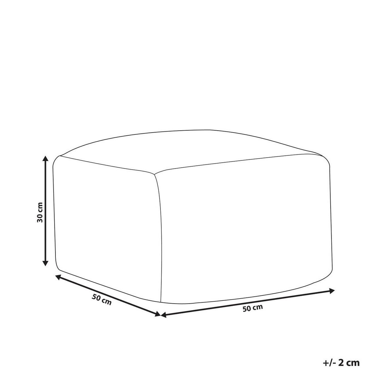 POUF Cremeweiß Bodla - Weiß, Kunststoff (50/30/50cm) - Beliani