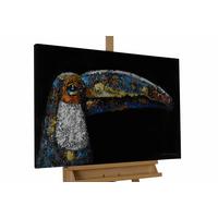 ACRYLBILD HANDGEMALT 90/60 cm - Schwarz, Holz/Textil (90/60cm) - KUNSTLOFT