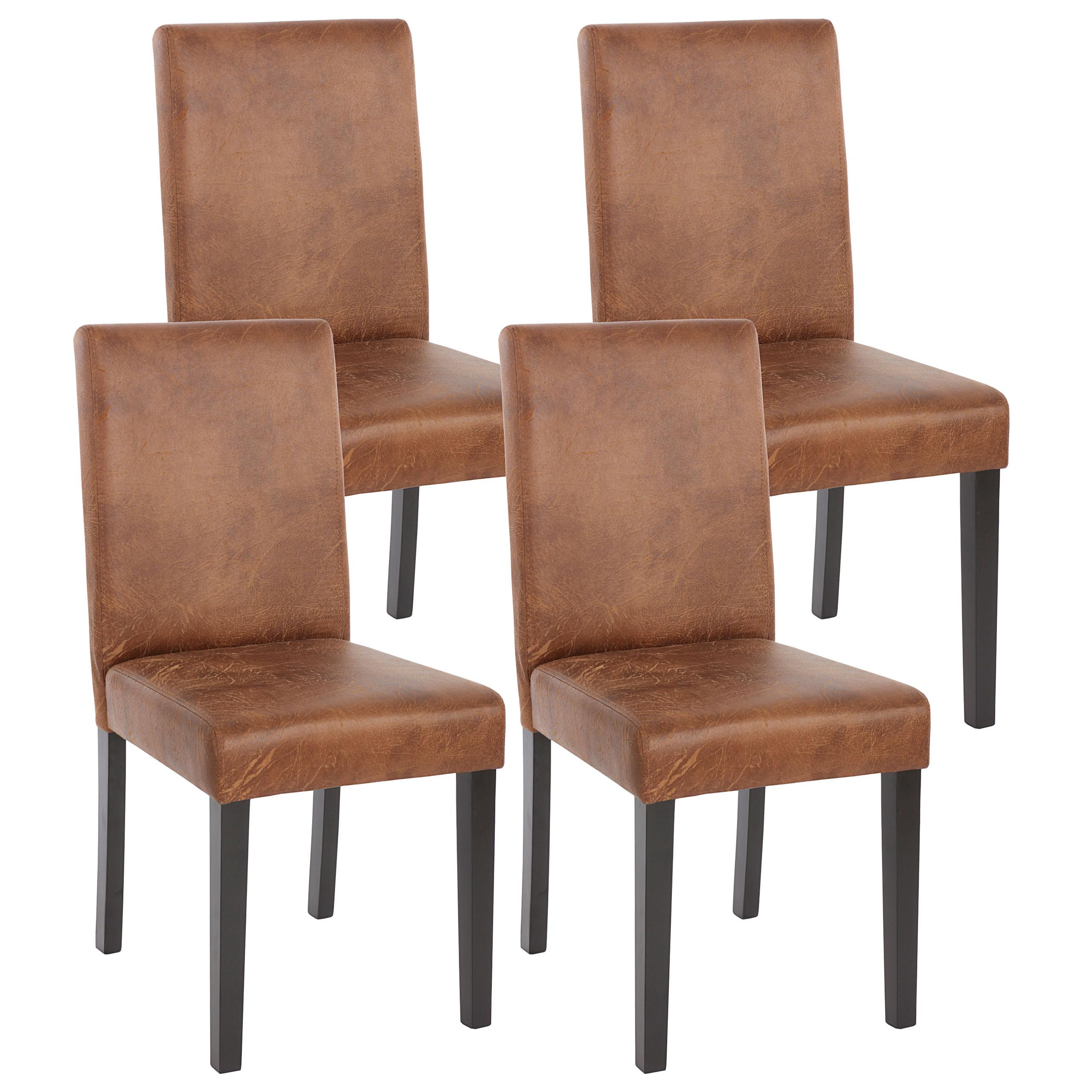 ESSZIMMERSTUHL TEXTIL Braun 4er-Set - Braun, Textil (43/90/56cm) - MCW