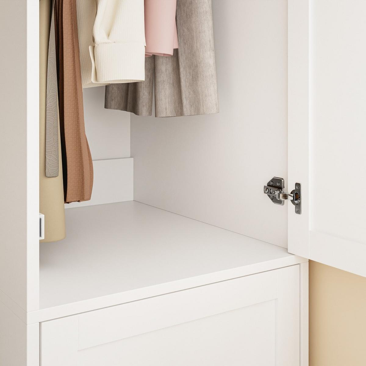 HOCHSCHRANK mit Kleiderstange KSB03-W - Ahornfarben, Fell (45/187/55cm) - SoBuy