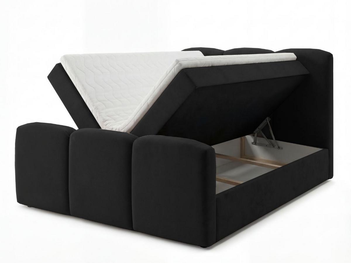 BOXBETT Campi 140x200 Schwarz - Schwarz, Holz/Textil (140/200cm) - Graingold