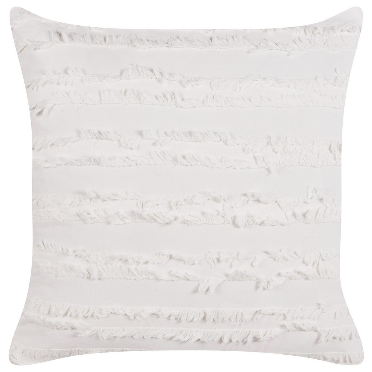 DEKOKISSEN 2er-Set Weiß 45/45 cm Makneh - Weiß, Naturmaterialien (45/45cm) - Beliani