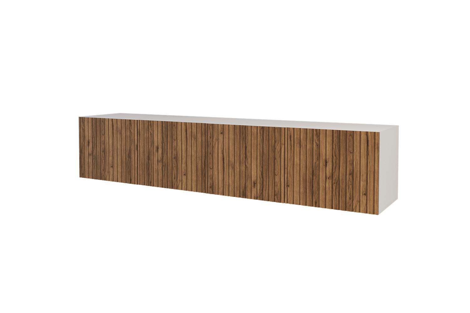 LOWBOARD KITO-W 2x100x40x40 cm - Weiß / Katania - Eiche Wotan/Weiß, Holzwerkstoff (200/40/40cm) - ALTDECOR