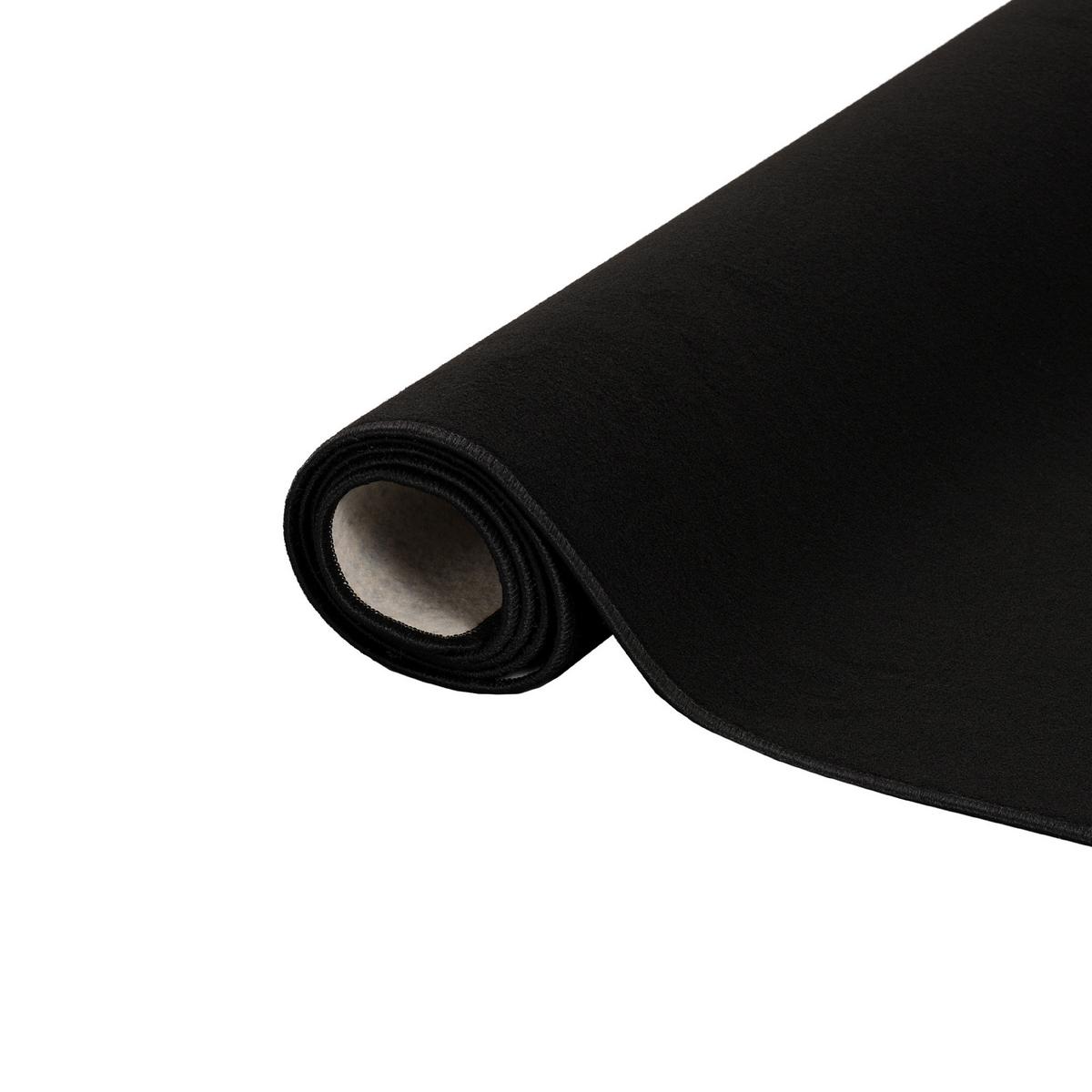 BASIC VELOURS TEPPICH CARLA - Schwarz, Textil (80/160cm) - Snapstyle