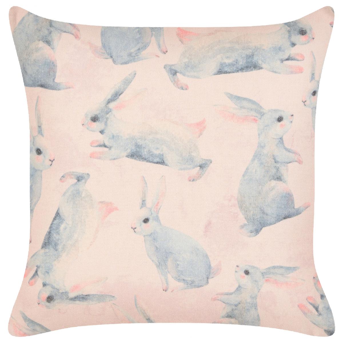 DEKOKISSEN 2er-Set Rosa 45/45 cm Ratibida - Pink, Naturmaterialien/Textil (45/45cm) - Beliani